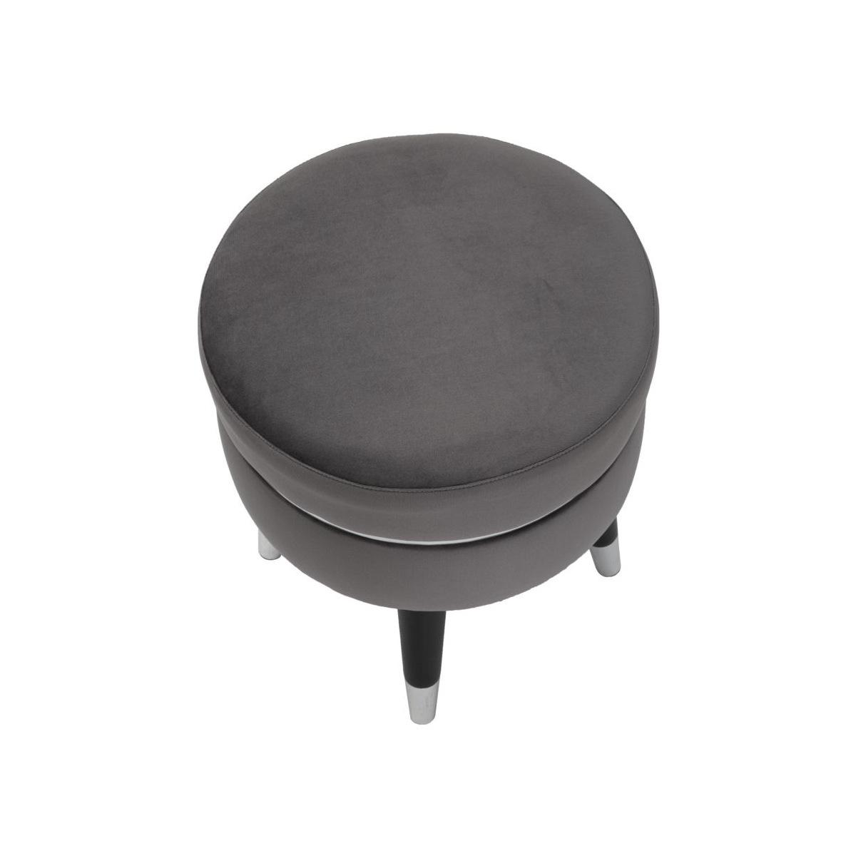 Sgabello paris grigio/silver cm Ø 35x40,5