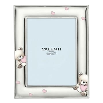 Cornice bimbo 9x13 cm Orsetti e cuori rosa Valenti