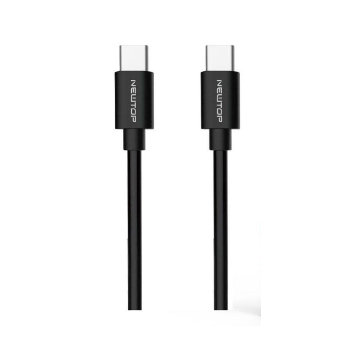 Cavo di ricarica nero CU07 Type-c Simply Type-c 100cm 60W Newtop