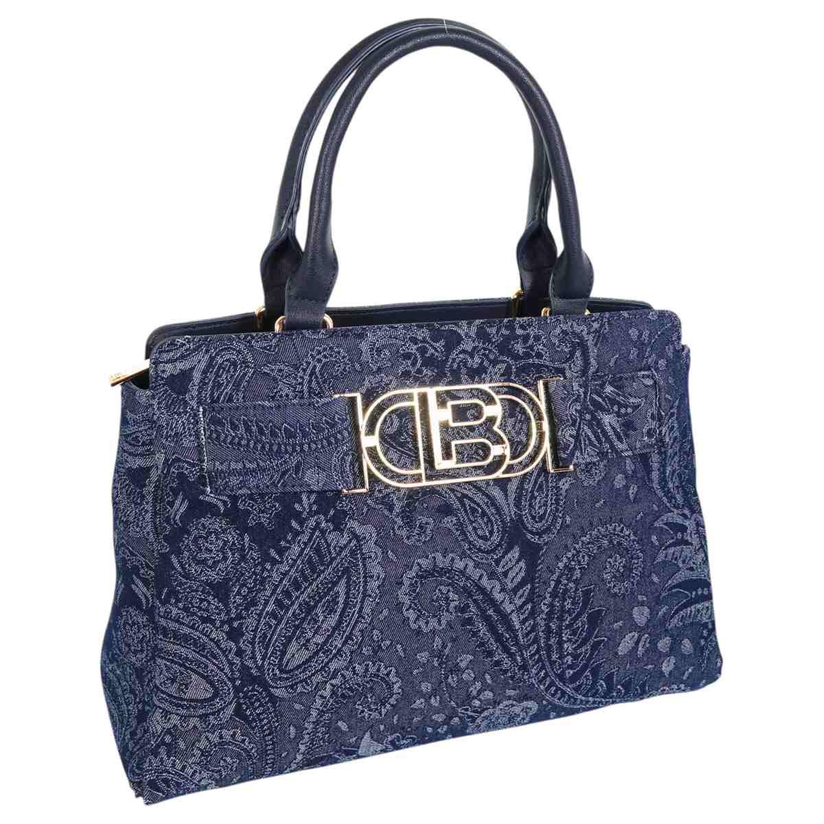 Borsa donna a mano in jeans motivo paisley linea Magby Laura Biagiotti