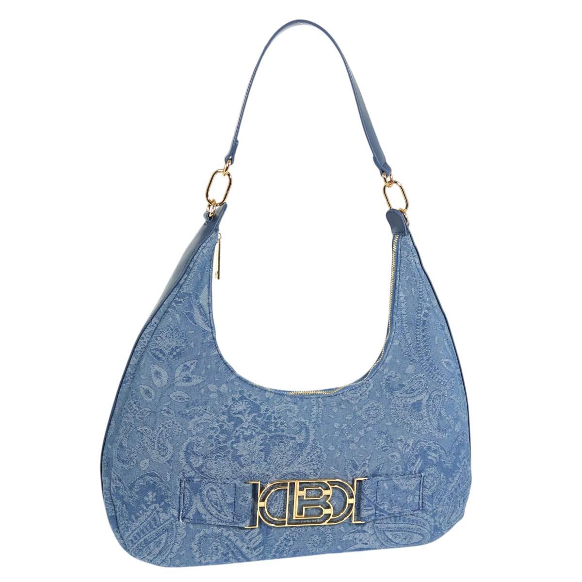 Borsa donna a sacca in jeans motivo paisley linea Magby Laura Biagiotti