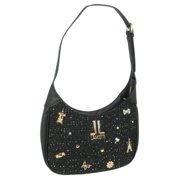 Borsa a sacca donna con paillettes e decorazioni in metallo linea Lehavre Lancetti