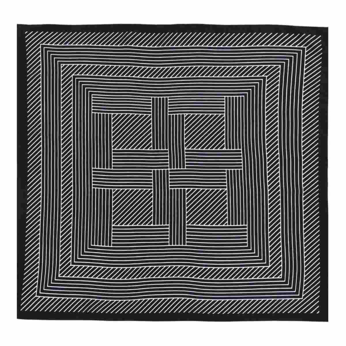 Foulard donna in seta motivo a righe Capoverde