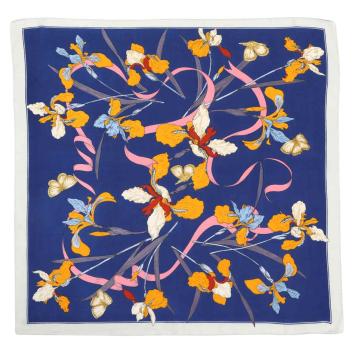 Foulard donna in seta stampa floreale iris Capoverde
