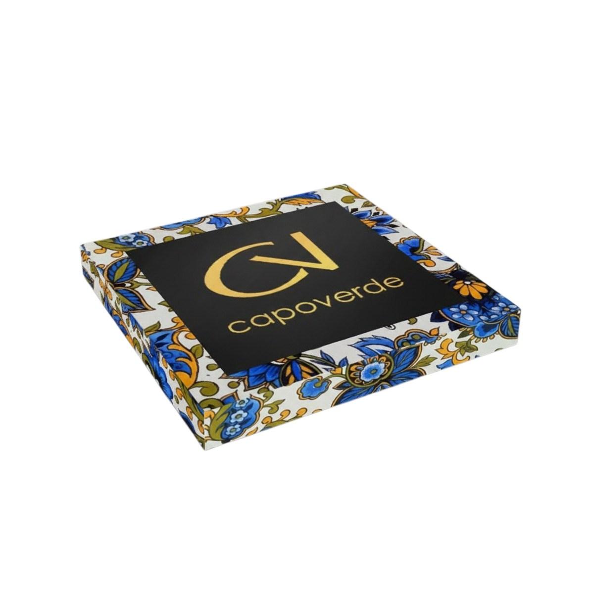 Foulard donna in seta stampa astratta a pennellate Capoverde