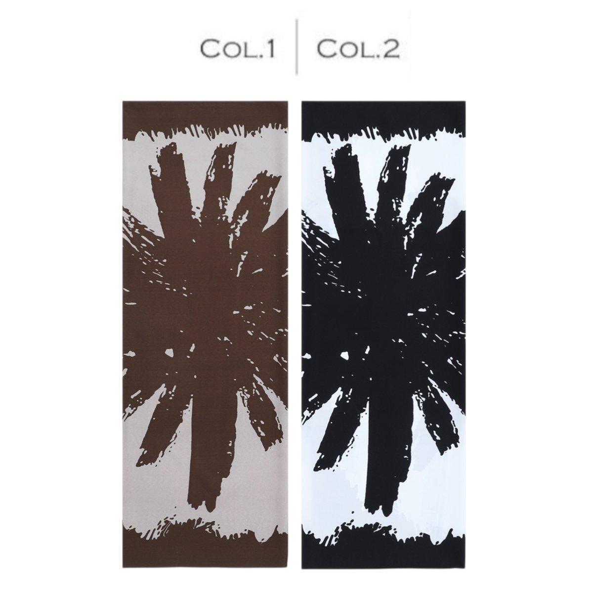 Foulard donna in seta stampa astratta a pennellate Capoverde