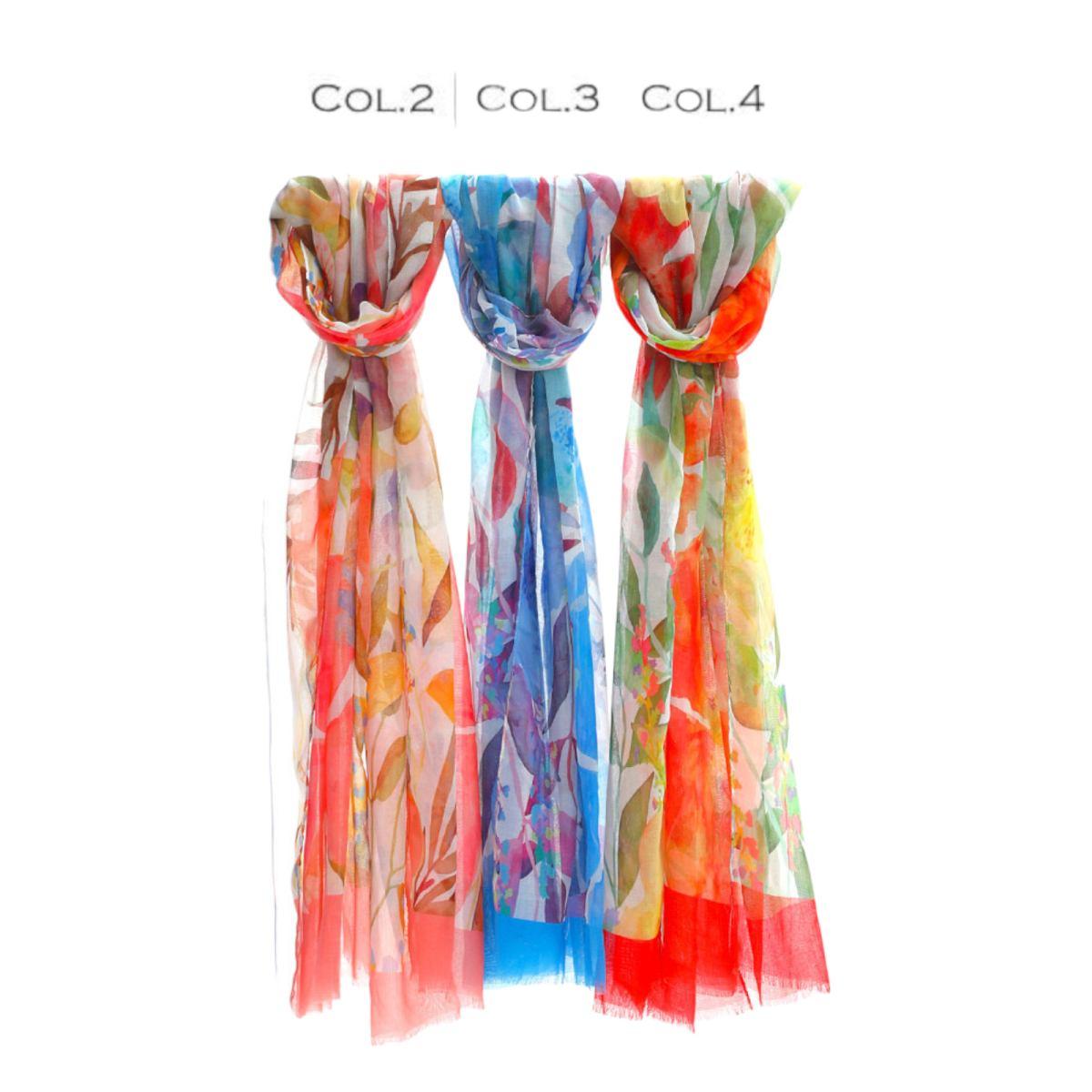 Sciarpa donna in viscosa stampa floreale Capoverde