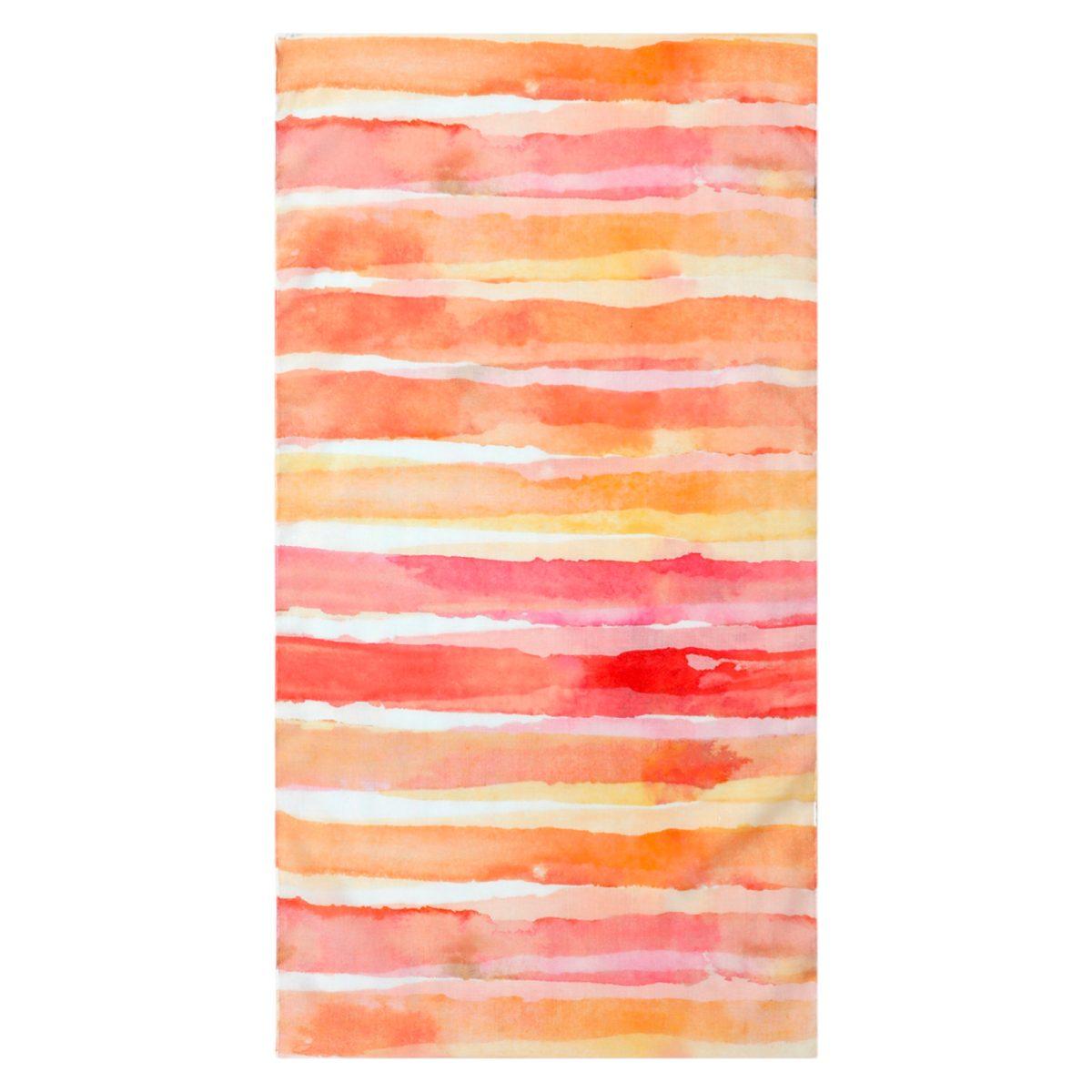 Sciarpa donna in viscosa motivo a righe effetto acquerello Capoverde