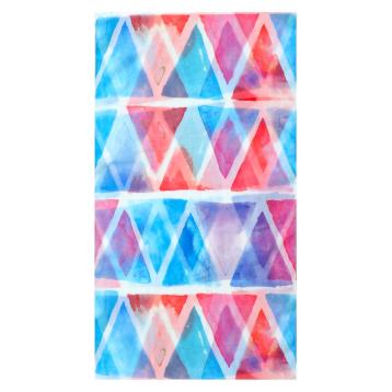 Sciarpa donna in viscosa motivo geometrico rombo effetto acquerello Capoverde