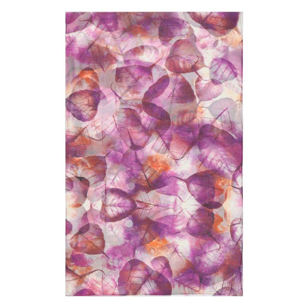 Sciarpa donna in poliestere stampa foglie Capoverde