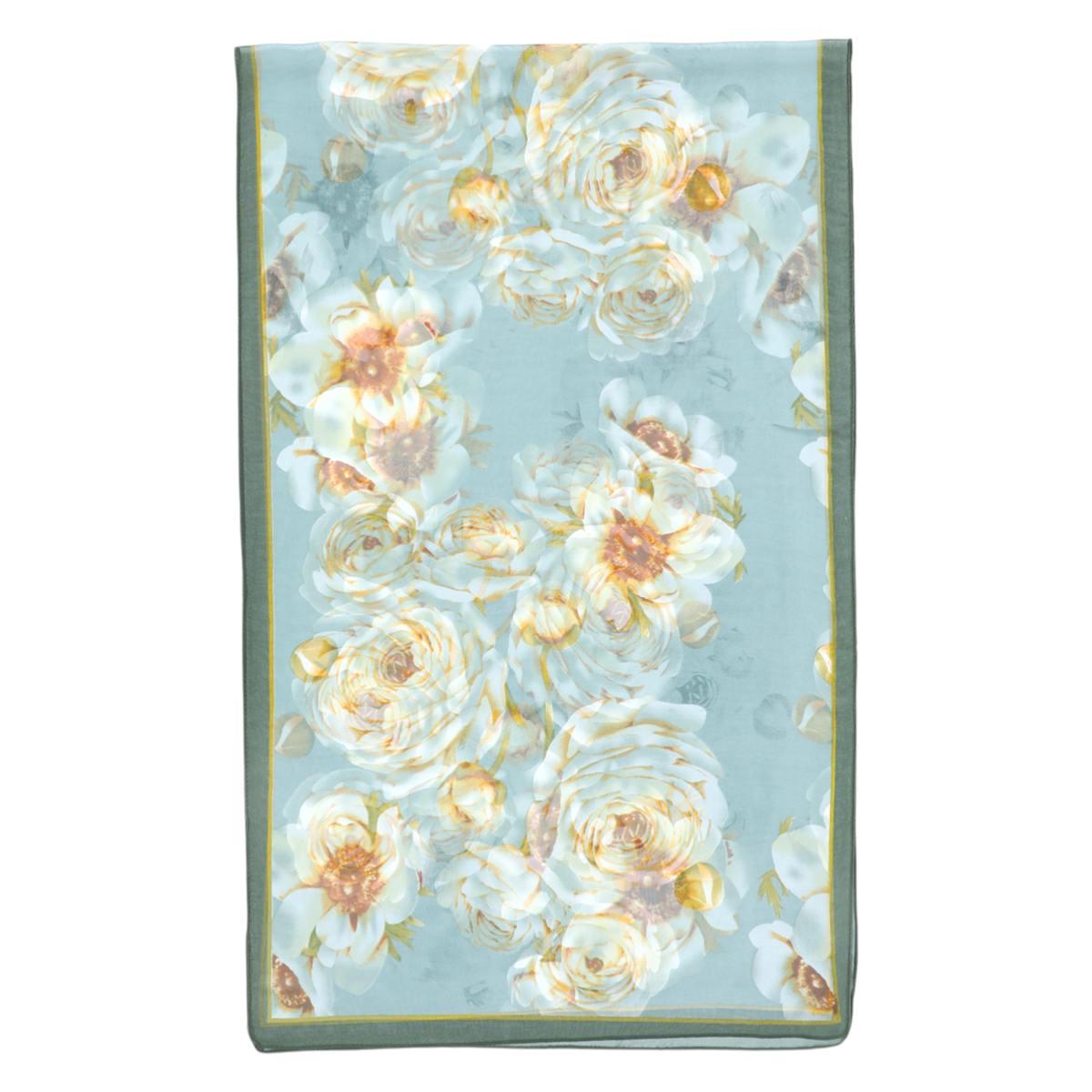 Sciarpa donna in poliestere stampa floreale rose Capoverde