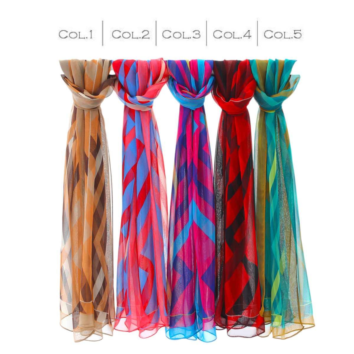 Sciarpa donna in poliestere motivo geometrico Capoverde