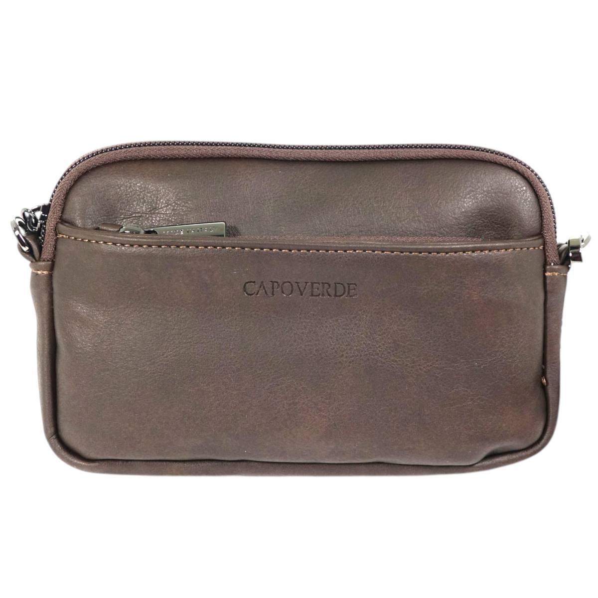 Pochette uomo con tracolla in ecopelle Capoverde Made in Italy