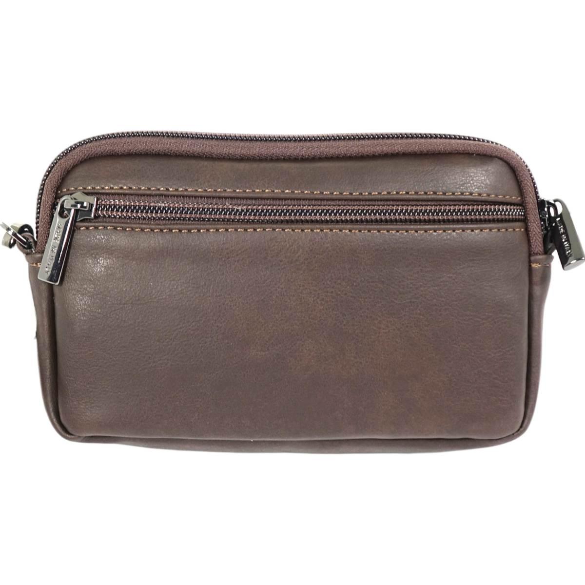 Pochette uomo con tracolla in ecopelle Capoverde Made in Italy