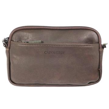 Pochette uomo con tracolla in ecopelle Capoverde Made in Italy