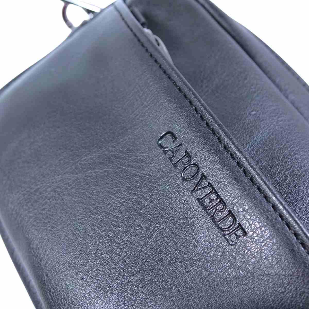 Pochette uomo con tracolla in ecopelle Capoverde Made in Italy