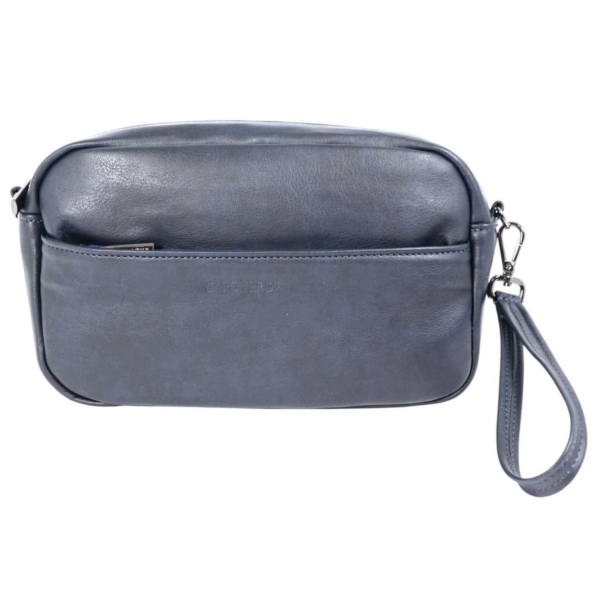 Pochette uomo con tracolla in ecopelle Capoverde Made in Italy