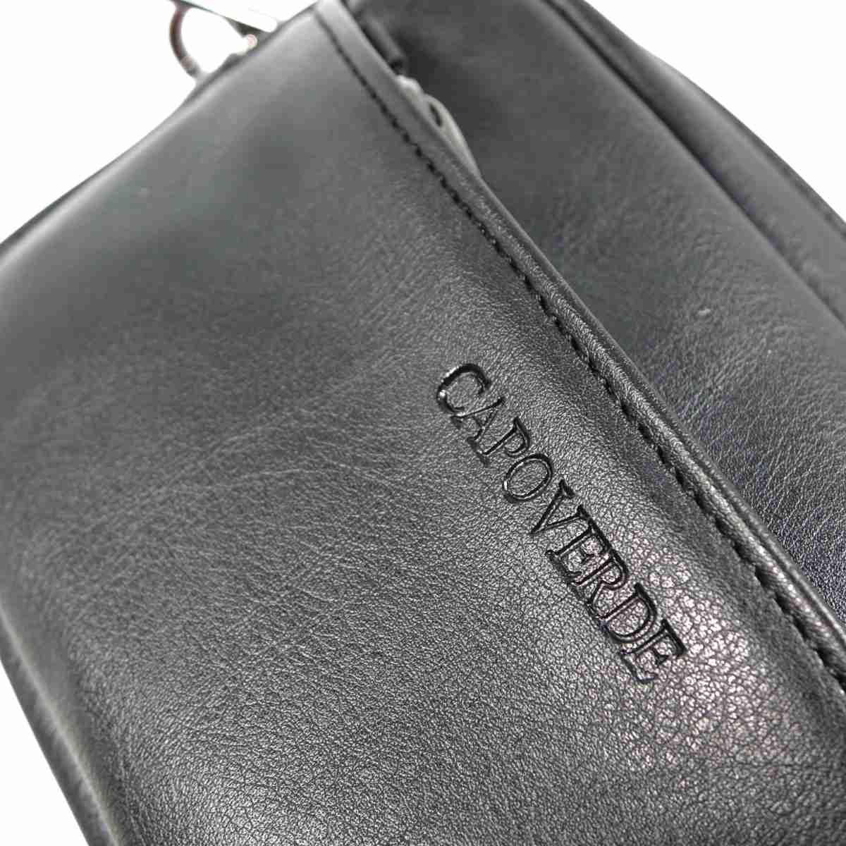 Pochette uomo con tracolla in ecopelle Capoverde Made in Italy