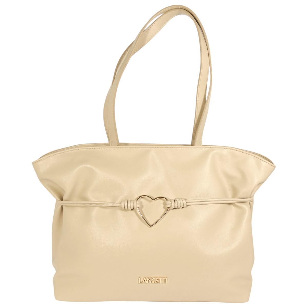 Set 3 pezzi donna borsa shopping, tracolla e pochette linea Adelhide Lancetti