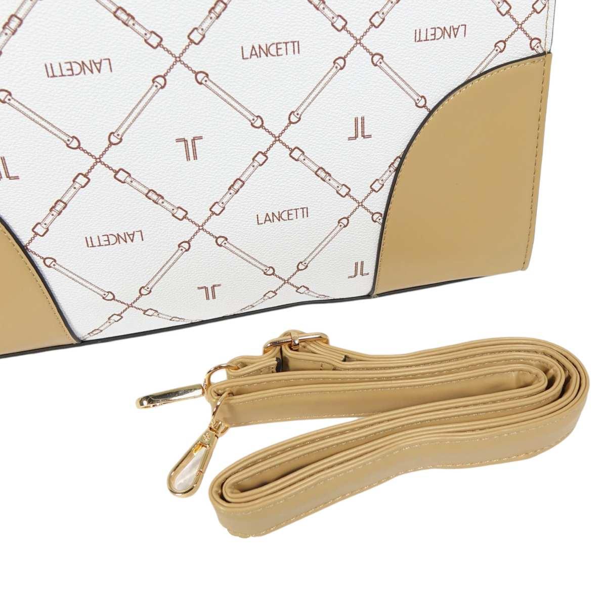 Set 3 pezzi donna borsa shopping, tracolla e tracollina linea Temple Lancetti