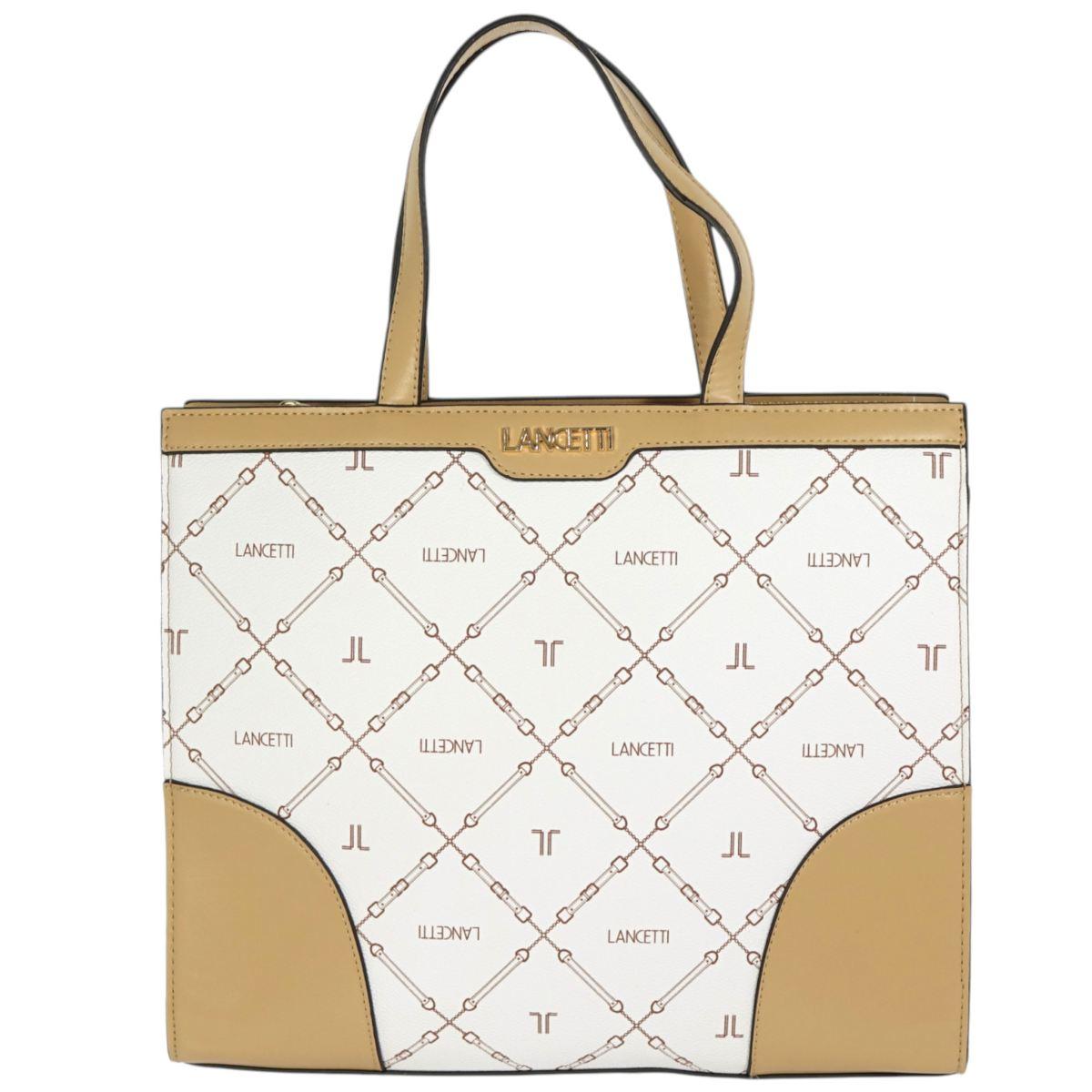 Set 3 pezzi donna borsa shopping, tracolla e tracollina linea Temple Lancetti