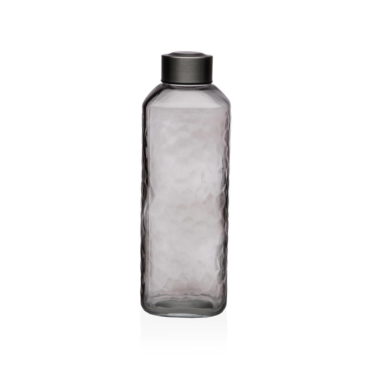 Bottiglia in vetro con tappo a vite 1 litro trasparente Grigio