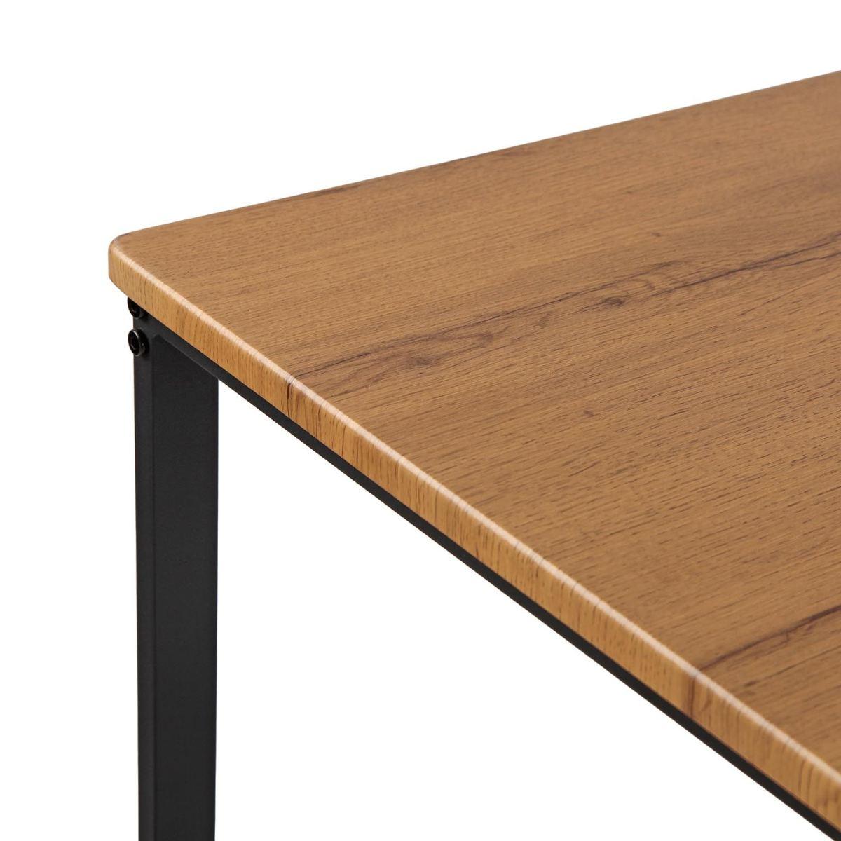 Set tavolo con 2 sedie legno e acciaio