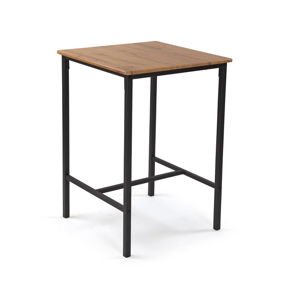 Set tavolo con 2 sedie legno e acciaio