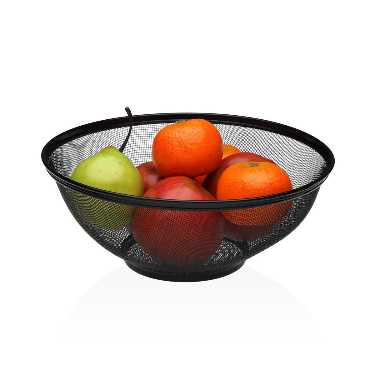 Cesto portafrutta in metallo nero