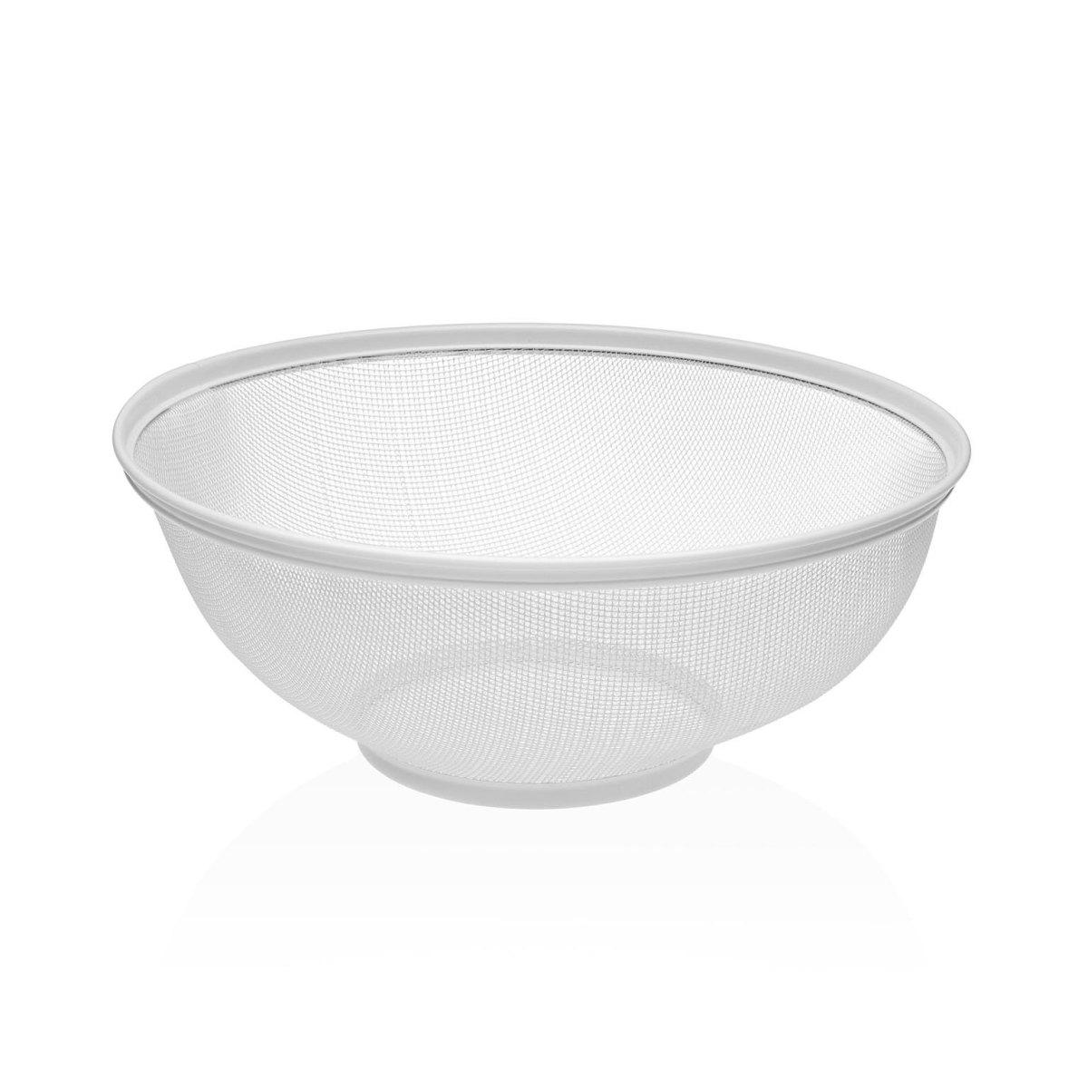 Cesto portafrutta in metallo bianco