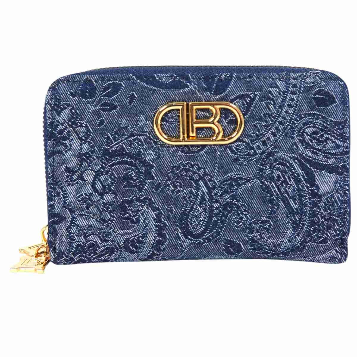 Portafoglio donna in jeans motivo paisley linea Magby Laura Biagiotti