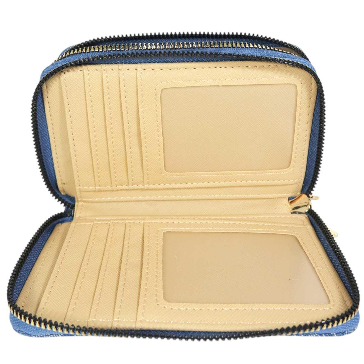 Portafoglio donna in jeans motivo paisley linea Magby Laura Biagiotti