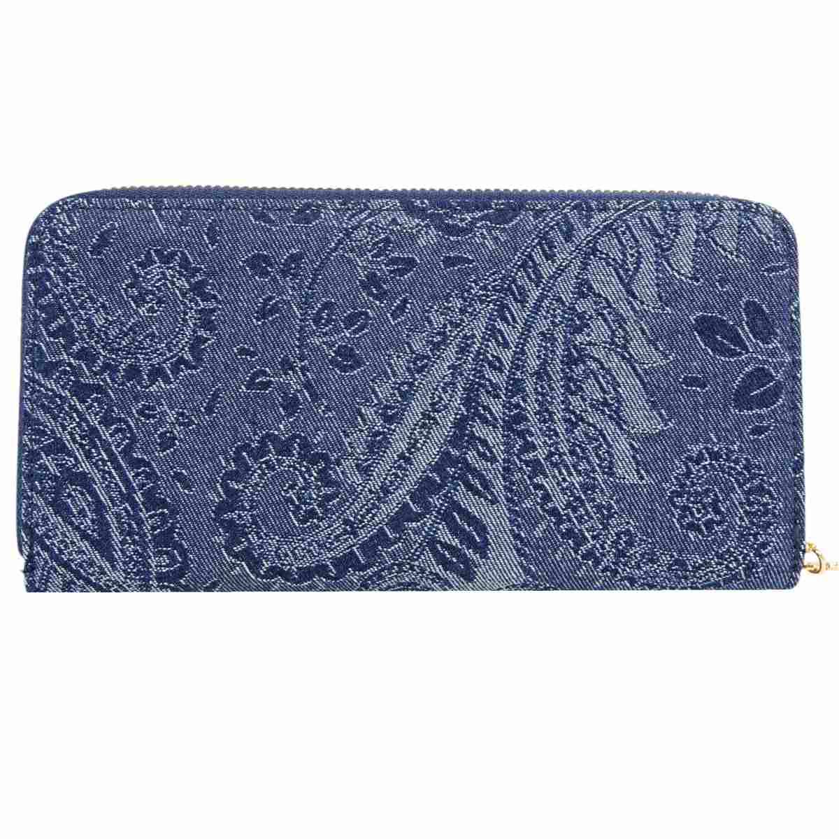Portafoglio donna in jeans motivo paisley linea Magby Laura Biagiotti