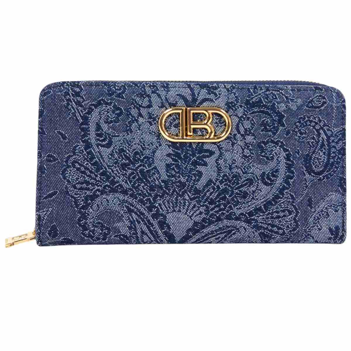 Portafoglio donna in jeans motivo paisley linea Magby Laura Biagiotti