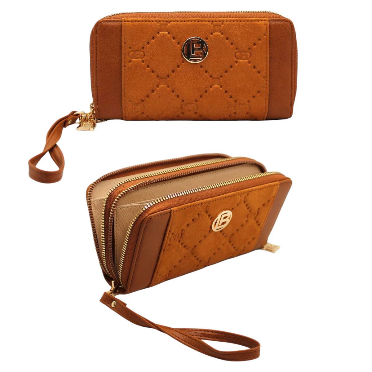 Portafoglio donna effetto scamosciato linea Ostar Laura Biagiotti