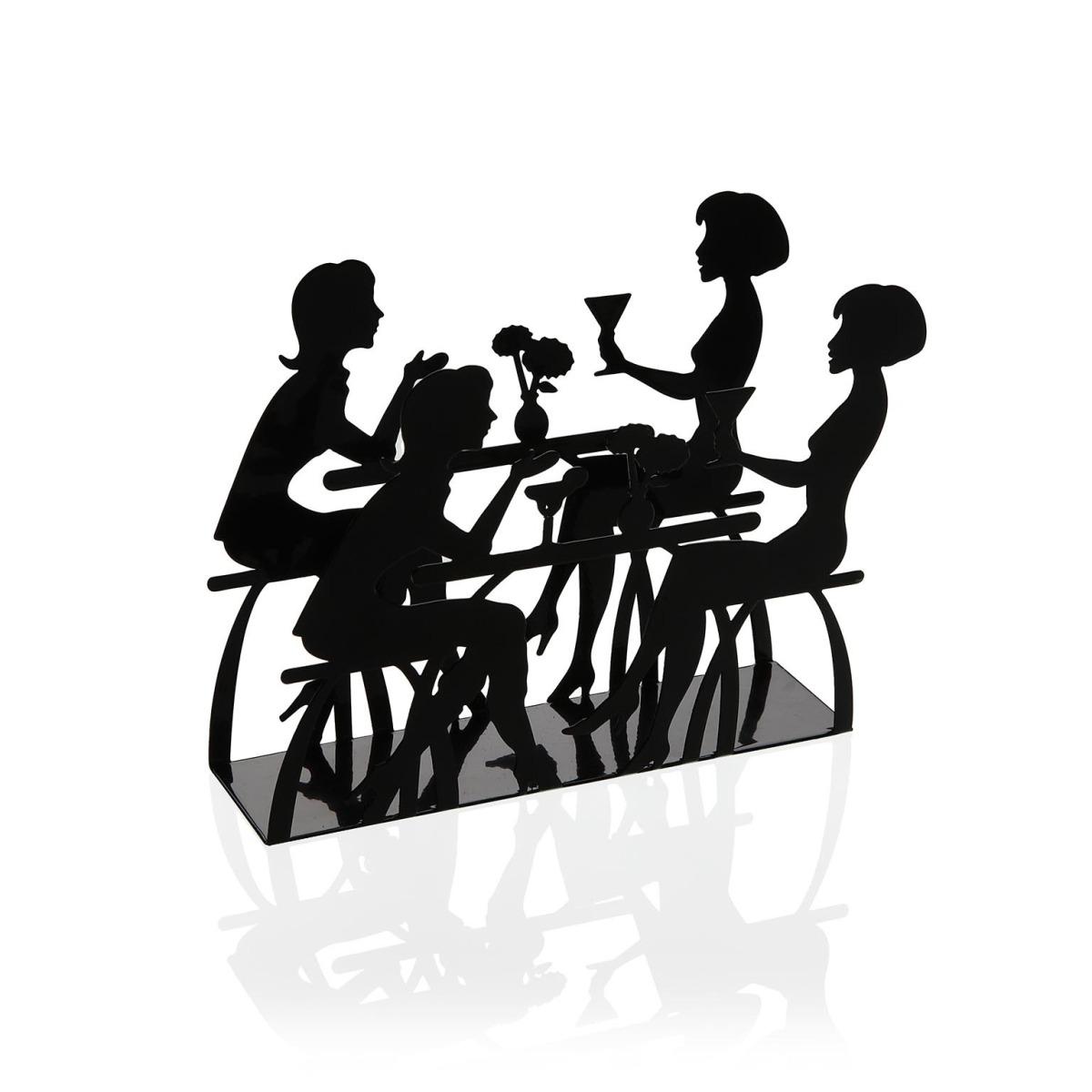 Portatovaglioli in metallo ristorante nero