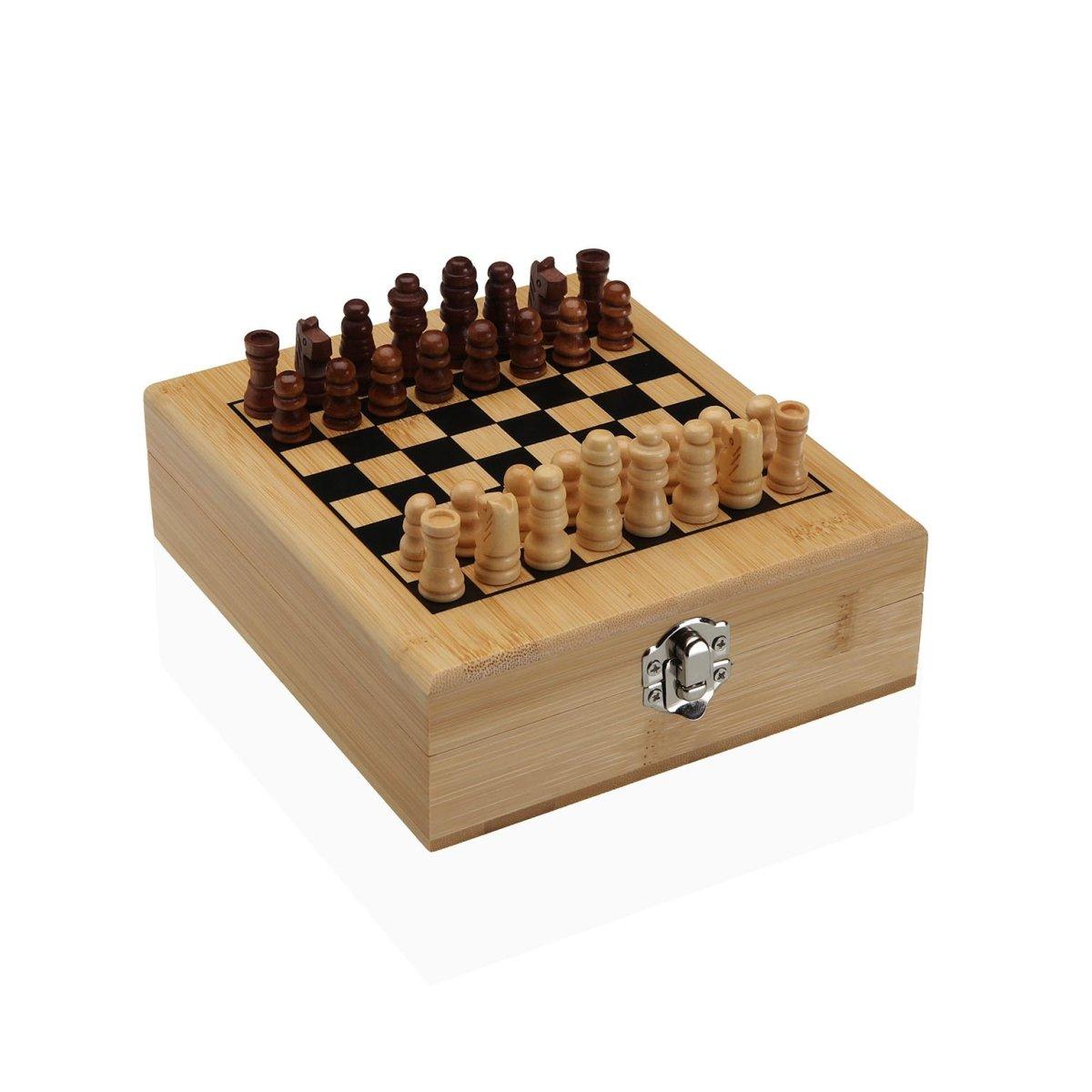 Set da vino 4 pezzi con scatola schacchiera