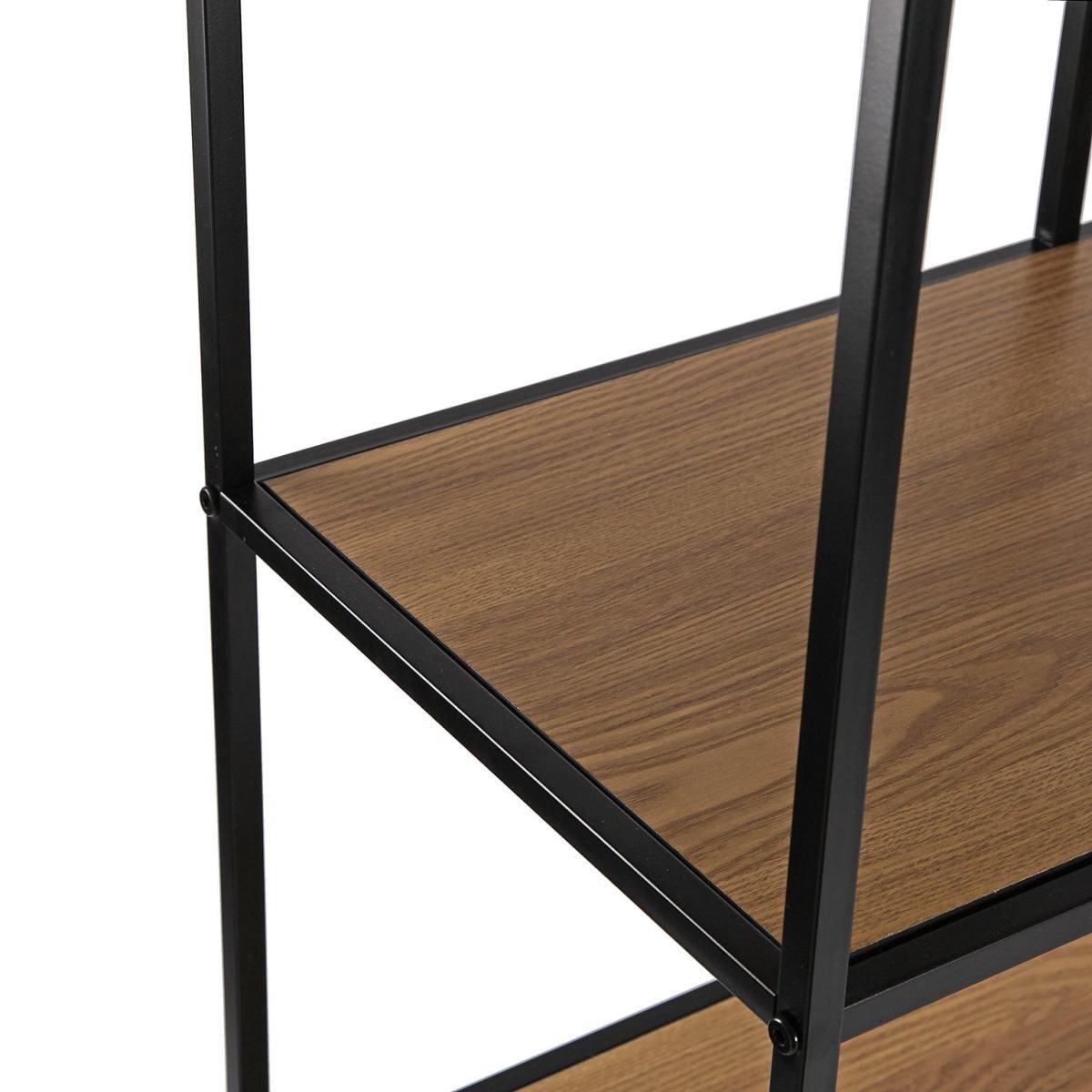 Scaffale a gradini 4 ripiani legno e acciaio