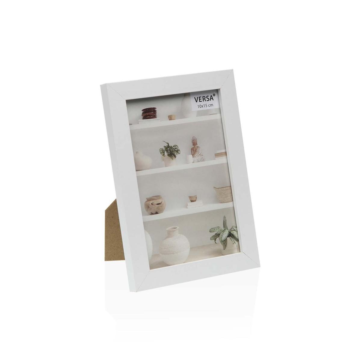 Cornice portafoto in mdf bianco 10x15 cm