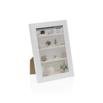 Cornice portafoto in mdf bianco 10x15 cm