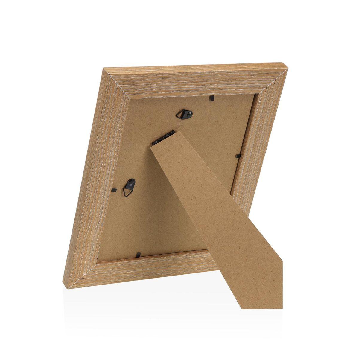Cornice portafoto in mdf bianco e naturale 20x25 cm