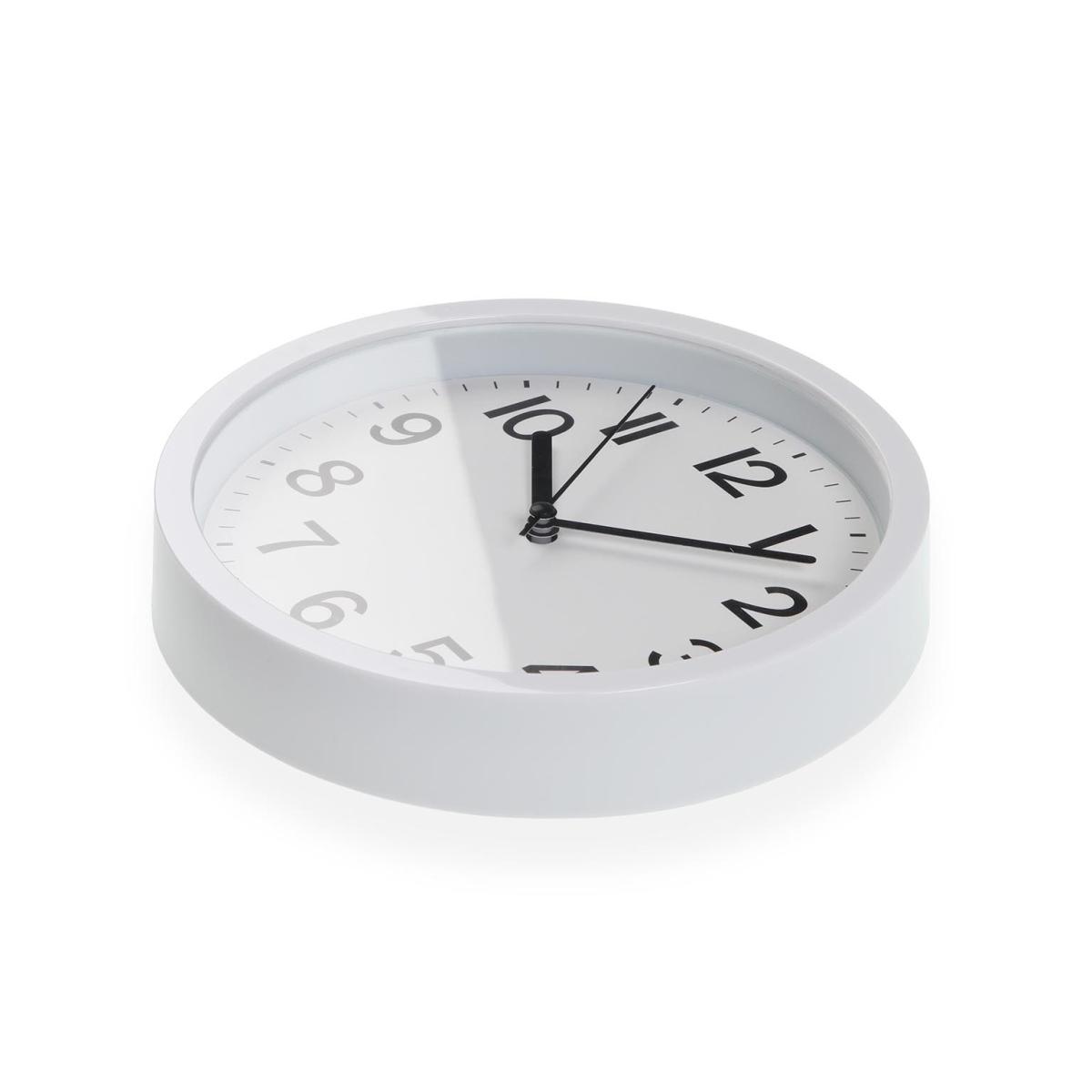 Orologio da parete in plastica bianco movimento silenzioso 22 cm