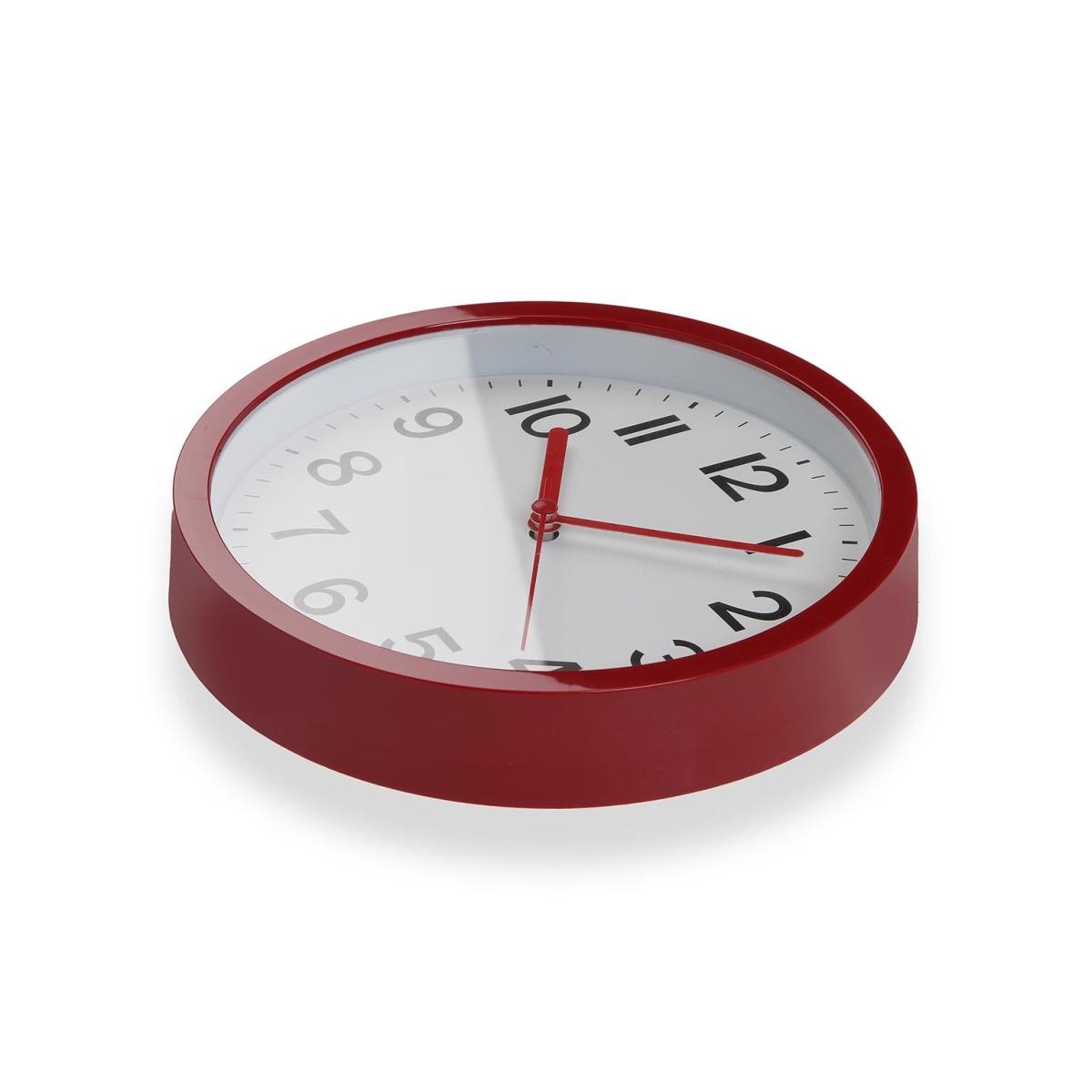 Orologio da parete in plastica rosso movimento silenzioso 22 cm