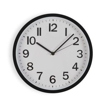 Orologio da parete in plastica nero movimento silenzioso 30 cm