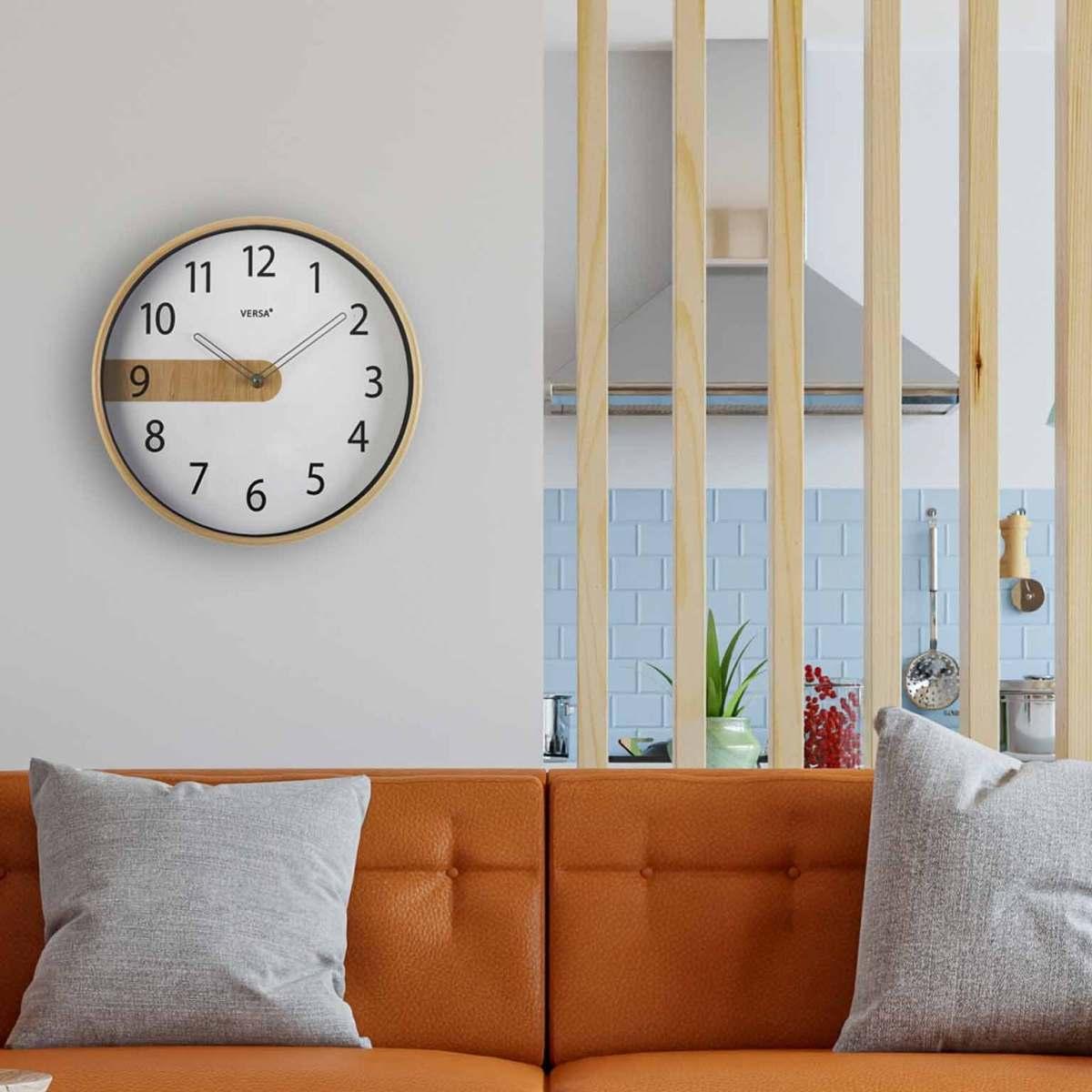 Orologio da parete in plastica bianco movimento silenzioso 30,5 cm