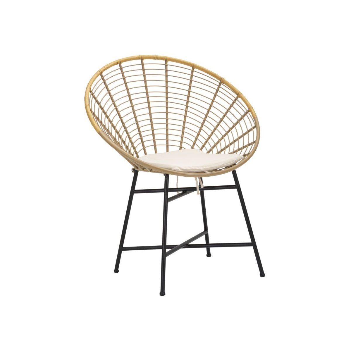 Sedia panama grid c/cuscino cm 72x56,5x88