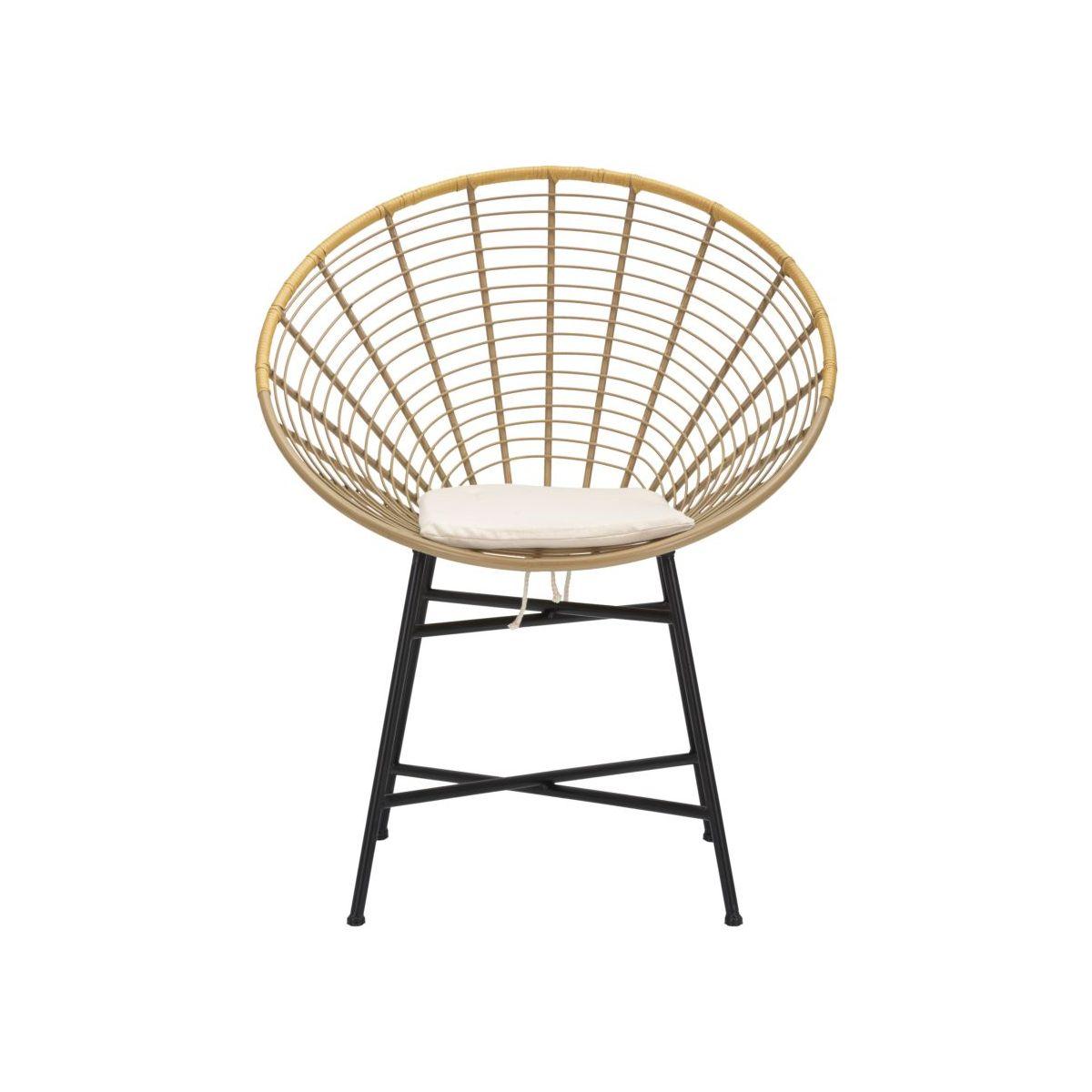 Sedia panama grid c/cuscino cm 72x56,5x88