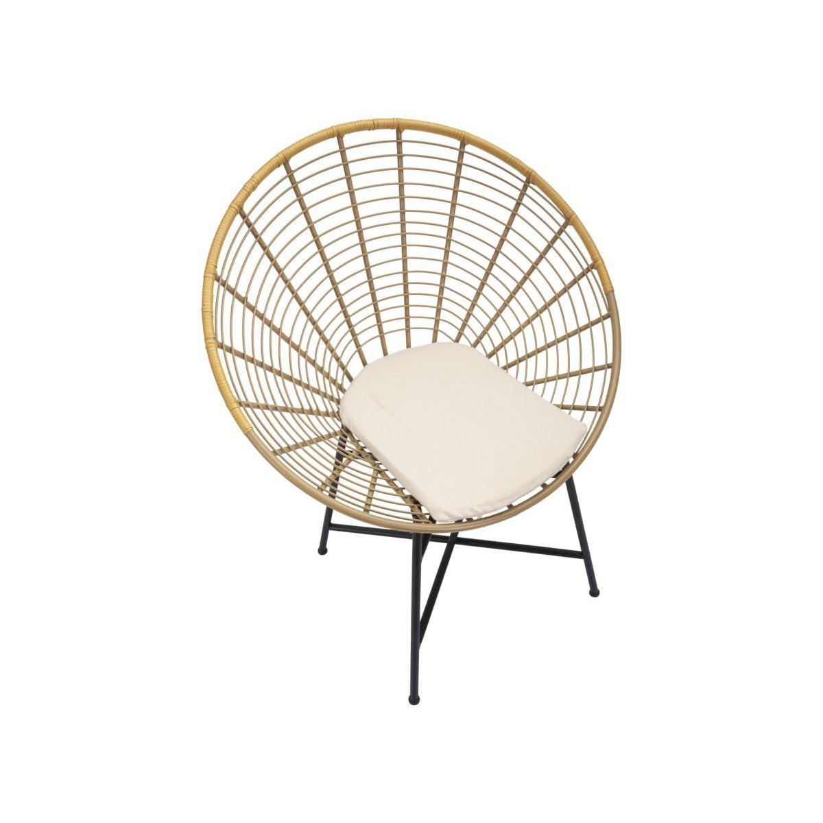 Sedia panama grid c/cuscino cm 72x56,5x88