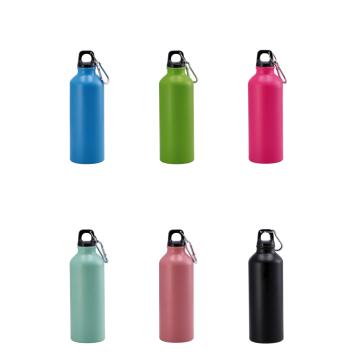 Borraccia in alluminio con tappo a vite e moschettone 500 ml