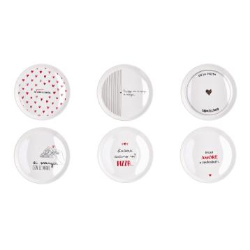 Piatto pizza in ceramica decorata scritte divertenti d.30 cm